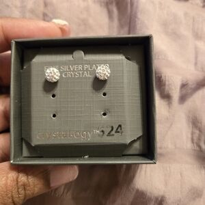 Silver Plated Crystal Earrings